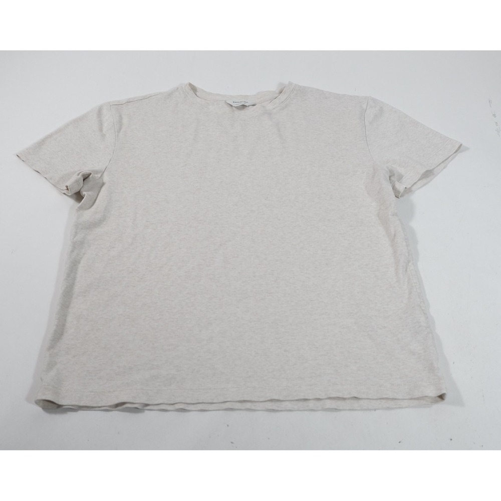Banana Republic T-Shirt Mens M Oatmeal Luxe Touch Cotton Short Sleeve Crew Neck